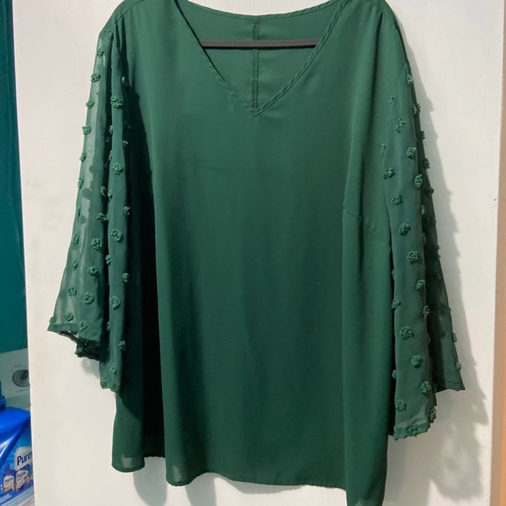 Shein top in emerald Green